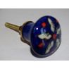 pear-shaped button ultramarine and white flower