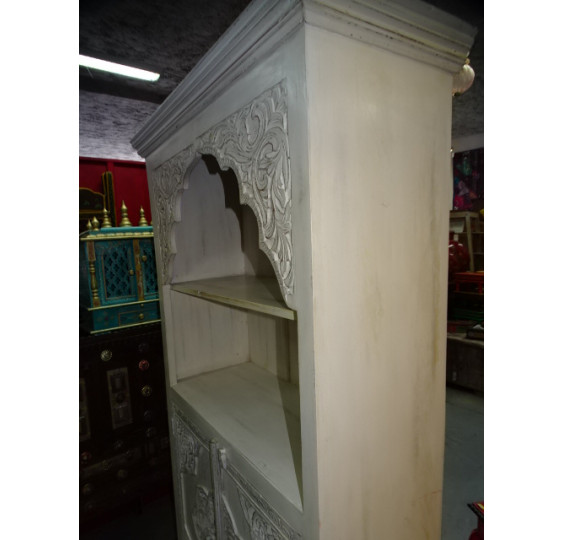 Bookcase with arch with 2 doors 90x40x180 cm