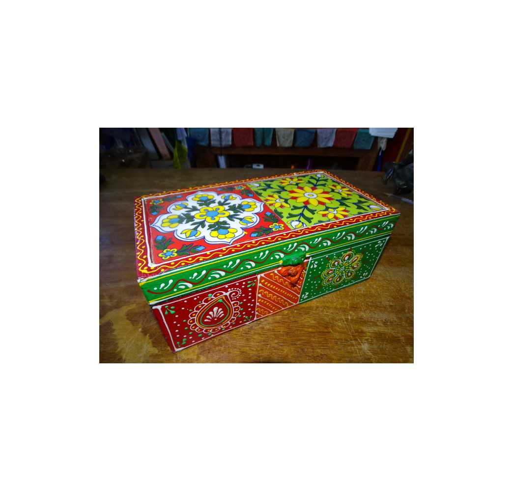 Rectangular box with 2 tiles 27x15x11 cm - 1