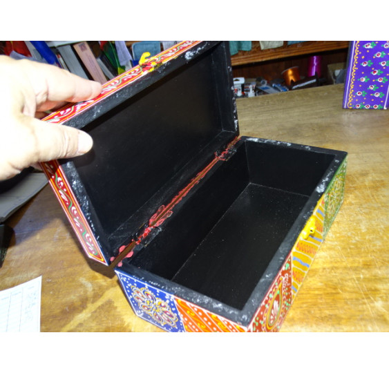 Rectangular box with 2 tiles 27x15x11 cm - 8