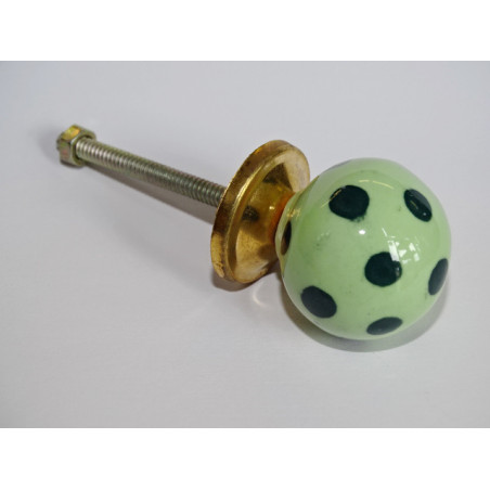 Light green ball button with dark green pitch