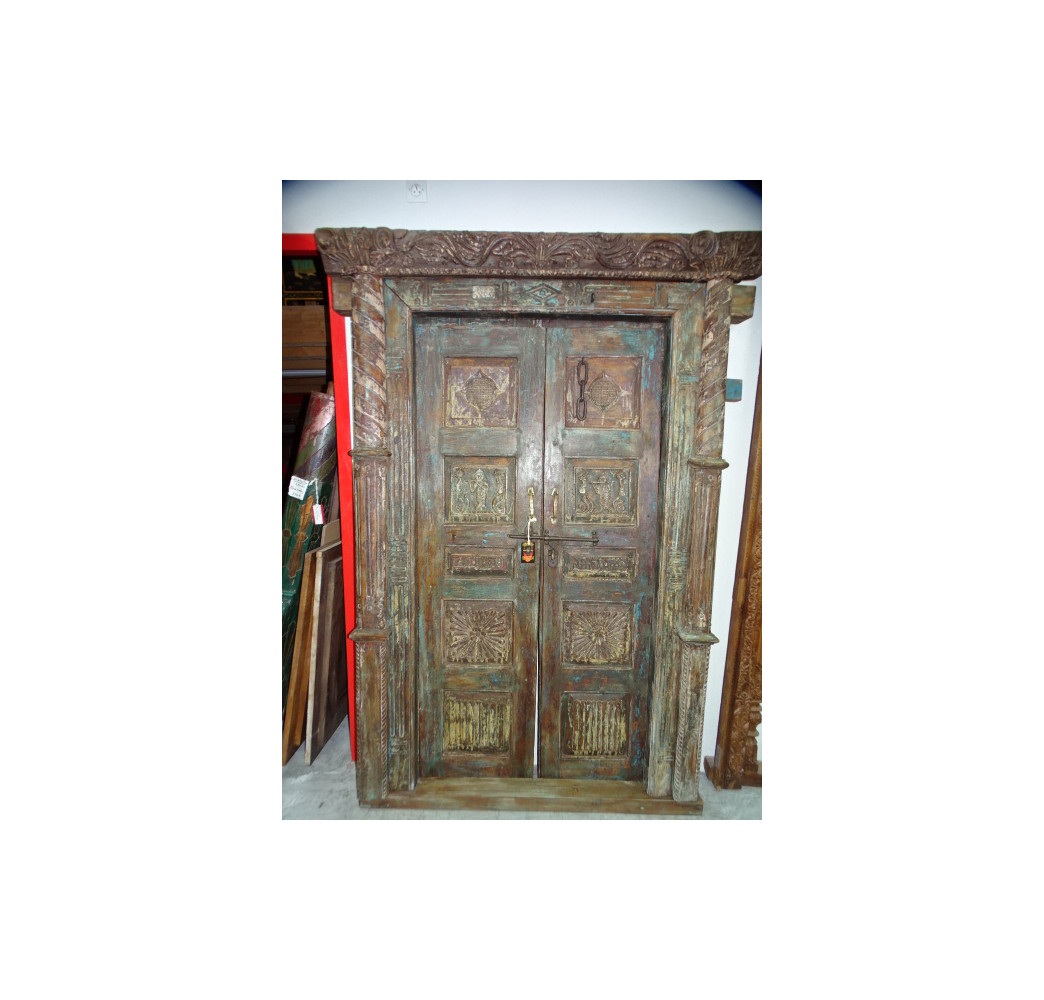 Old Indian house doors 140x15x213 cm