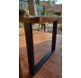 Solid acacia table with non-edged edges  220x100 cm