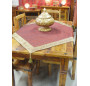 Taffeta tablecloths with brocade edges 150x150 cm brown