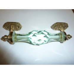 handle in glass 17 cm green...
