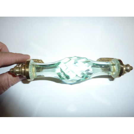 handle in glass 17 cm green deau