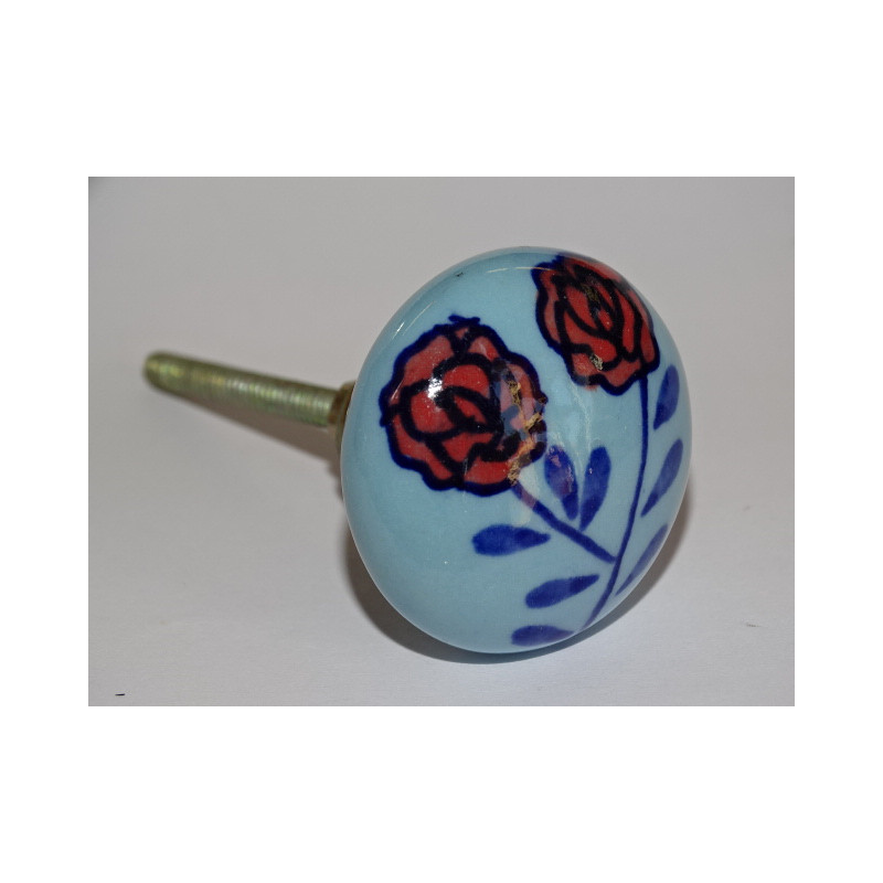 Handle of furniture with two roses