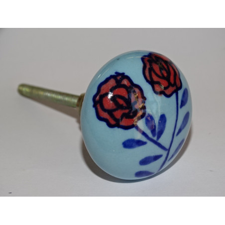Handle of furniture with two roses