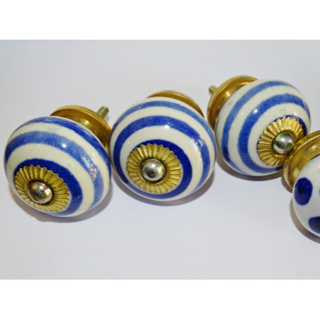 Set of 6 porcelain buttons - Lot 6