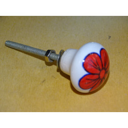 Pear drawer handle with red...