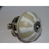 Furniture knobs with embossed spoke wheel - silver