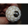 Furniture knobs with large embossed scales - silver