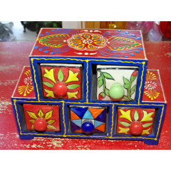 Tea or spices box 5 ceramic...