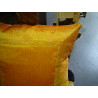 cushion cover 40x40 orange taffeta with brocade edge