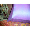 cushion cover 40x40 blue purple taffetas border brocade