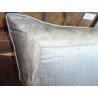 cushion cover 60x60 grey taffetas border brocade