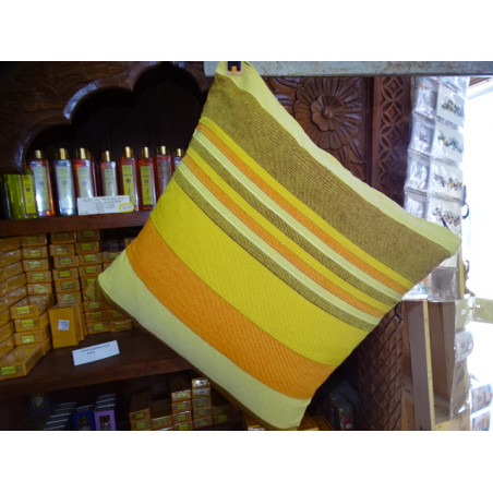 Cushion cover kerala 40x40 cm yellow, orange and taupe