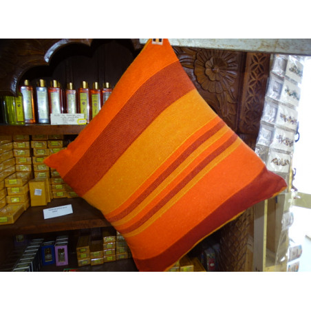 Cushion cover kerala 40x40 cm 2 oranges and plum