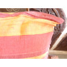 Housse de coussin 40x40 cm bande rouge / bordeaux