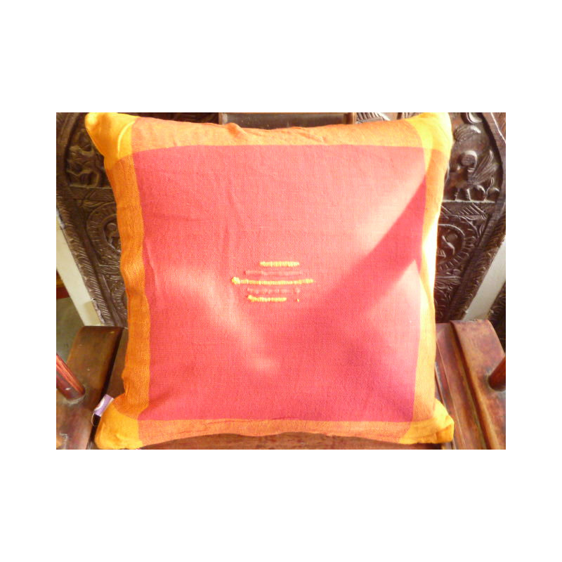 Cushion cover 40x40 cm bordeaux/orange couture