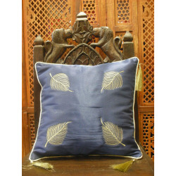 cushion cover leafs golds...
