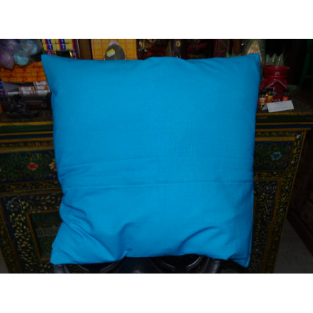 Velvet covers with gray blue bird of paradise in 60X60 cm