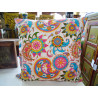 Pillow cover 60X60 cm printed with pink and turquoise kashmeer