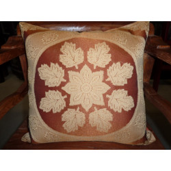 cushion cover round of leaf...