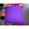 Housses de coussin 40x40 cm de couleur violet et franges violettes