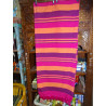Indian bed cover KERALA in fuchsia, purple and orange color