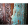 Grande porte arche patine turquoise