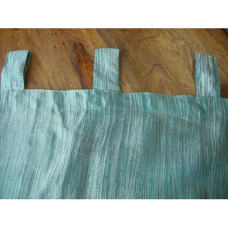 curtains Organdi turquoise crumpled