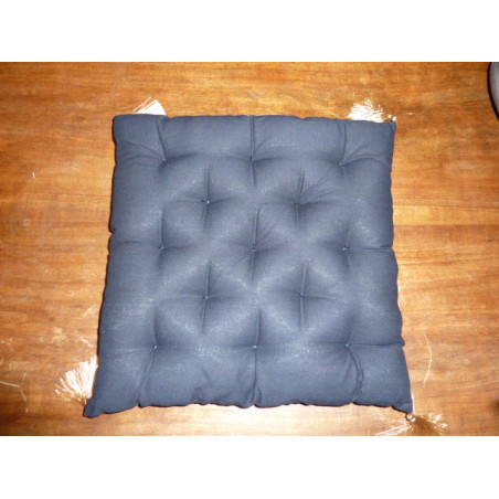 Seat cushions of Chairblack and flowers purple