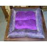 chair cushions purple brocade edges