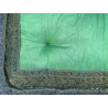  Cushion of Floor dark green brocade edges