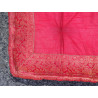 Coussin de sol bords en brocart rouge 57x57 cm