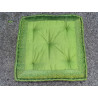 Coussin de sol bords en brocart vert clair