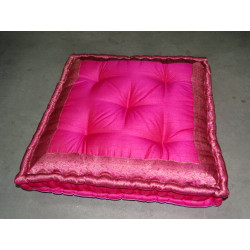 Floor cushion pink brocade...