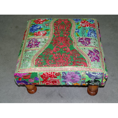 Low stool 40X40x25 cm covered with patchwork - 22