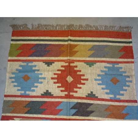 Hand-woven Dhurrie rug  120 x 200 cm - 9