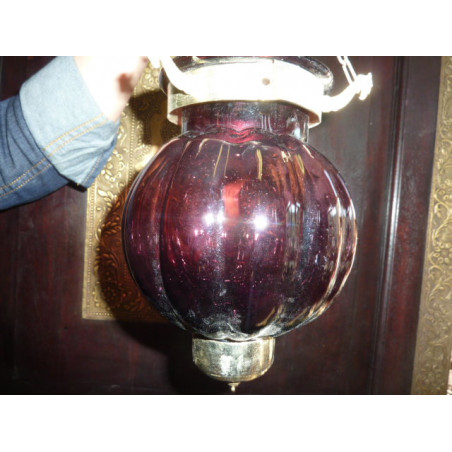Lampe KHARBUJA violette 13x13 cm