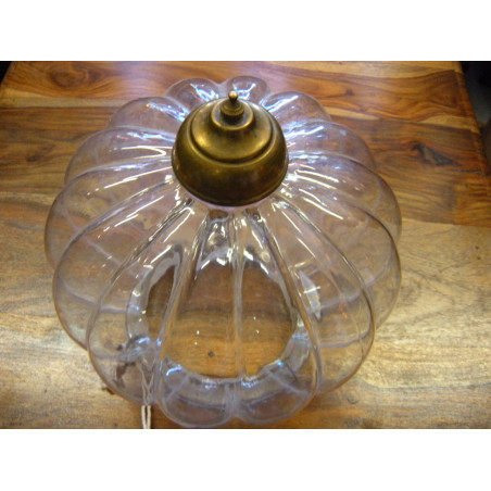 Indian lamp KHARBUJA with transparent swelling glass 22x22 cm