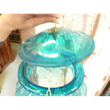 KHARBUJA verre souflé turquoise