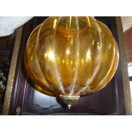 Grande lampe KHARBUJA jaune 30x30 cm