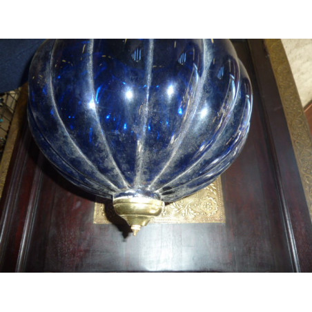 Grande lampe KHARBUJA bleu foncé 30x30 cm