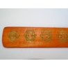 Incense stick holder in painted wood with 7 CHAKRAS - orange