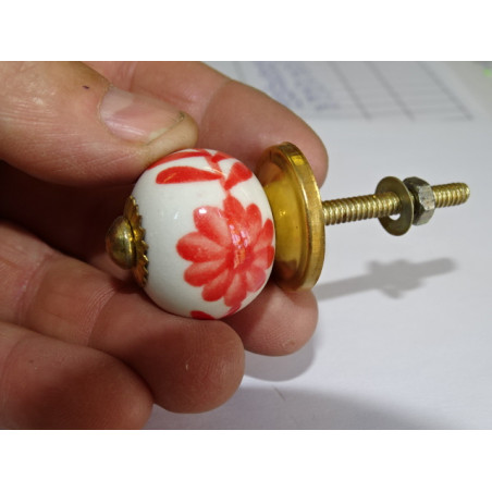 Furniture handle Red flowers