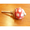 Mini knobs red pitch white gold