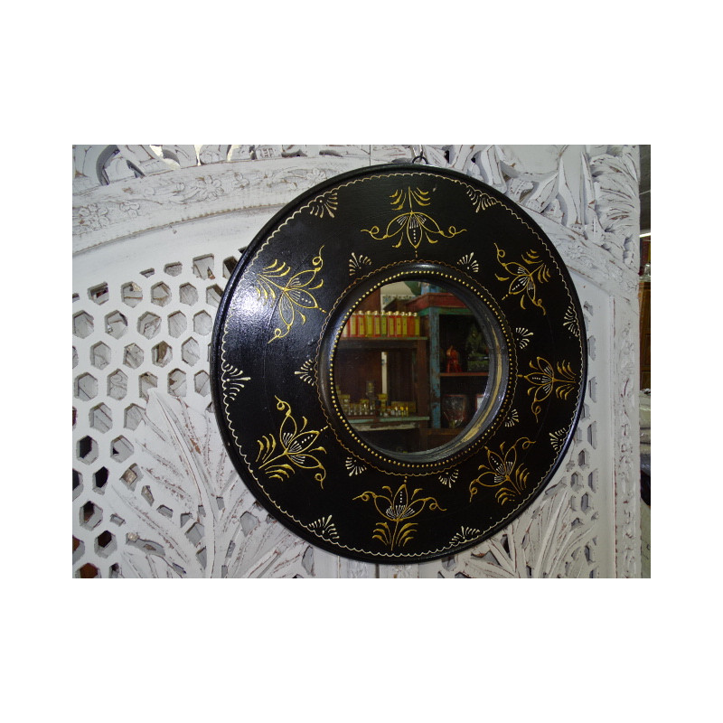 Hand painted relief mirror 45 cm in diameter - 4