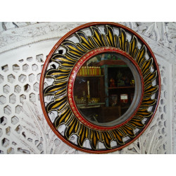 Hand painted relief mirror...